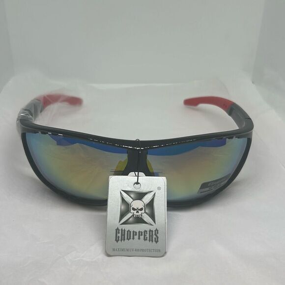 Choppers CP6768 Biker Sunglasses – UV400 Protection | Wrap Oval Design - Picture 3 of 3